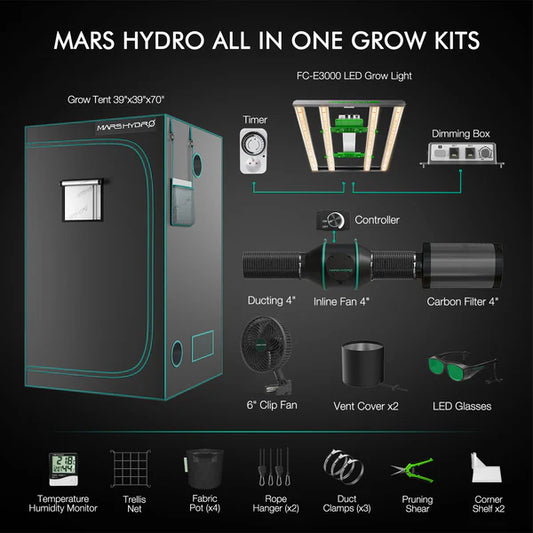 FC-E3000 Full Grow Tent Kits