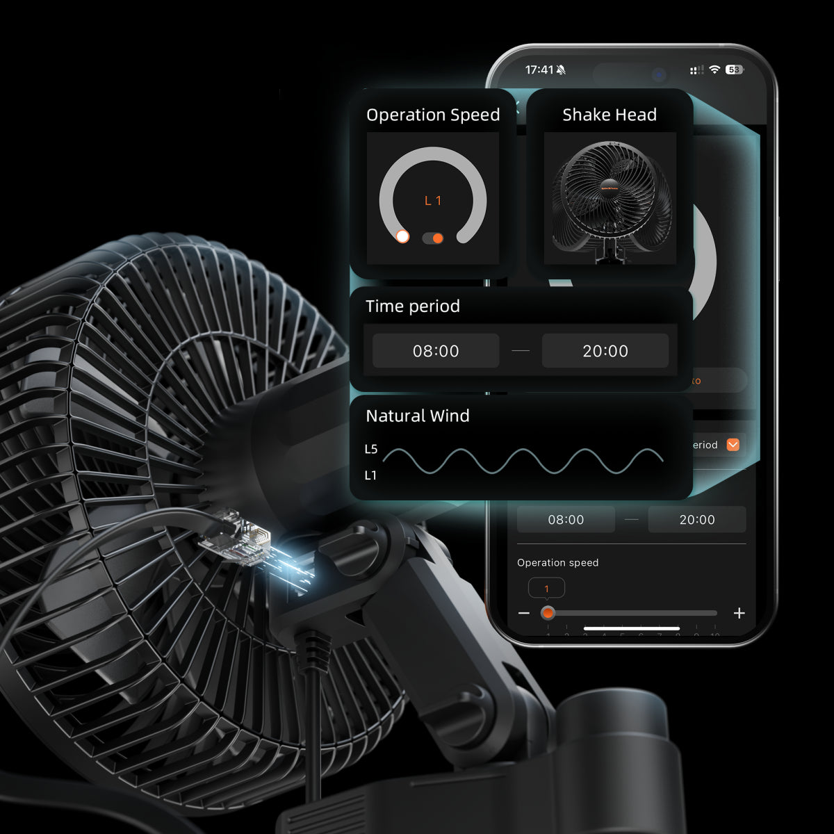 2025 New Version Spider Farmer®6-Inch Grow Tent Clip Fan EC Motor, 10 Speeds Wind Control 10-Level Wide-Angle Oscillation, Waterproof IP54 for Optimal Plant Airflow