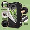 Premium Grow Zelt – Hochwertiger 1680D Stoff, Diamant reflektierende Innenseite, Stärkste Reißverschlüsse, Ultradichtes und hohes Anbauzelt, EZ-View Fenster, Grow Box 6 Größen