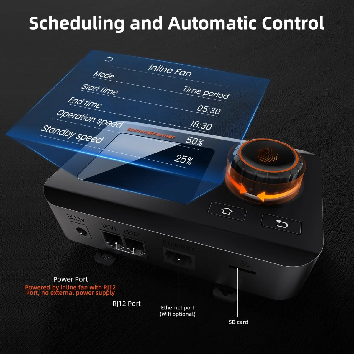 2025 New Spider Farmer 6-Inch Inline Duct Fan Kits 402CFM with GGS Controller Abluftventilator