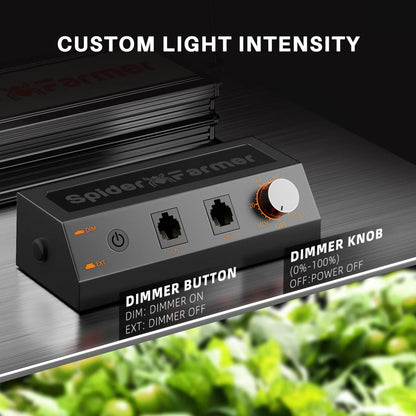 2025 Spider Farmer® 70x70x160cm Komplettes Grow Box-Set丨SF1000 Samsung 301H EVO Vollspektrum-LED丨6” Clip-Ventilator丨4” Grow Ventilator-System mit Drehknopfsteuerung