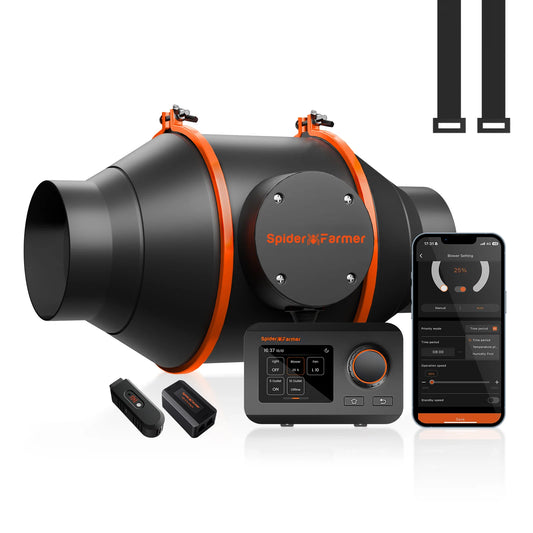 2025 New Spider Farmer 4 Inch Inline Duct Fan 205CFM with GGS Controller Kits