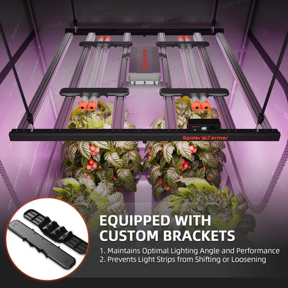 2025 Newest Spider Farmer UV30 & IR16 LED Grow Light Bars Set (60cm) – Upgraded UV & Infrared Supplement for Plants