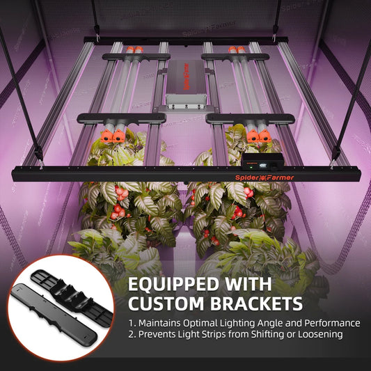 2025 Newest Spider Farmer UV60 & IR30 LED Grow Light Bars Set (90cm)– Upgraded UV & Infrared Supplement for Plants