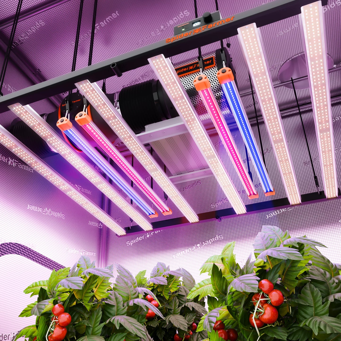 2025 Newest Spider Farmer UV30 & IR16 LED Grow Light Bars Set (60cm) – Upgraded UV & Infrared Supplement for Plants