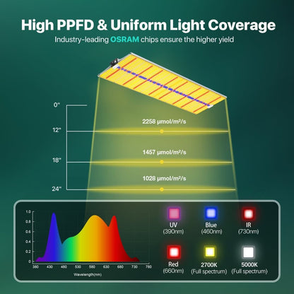 2023 Neue Sayhon Vollspektrum OSRAM Chips Grow Lights für 5x6ft Zelt SH4000