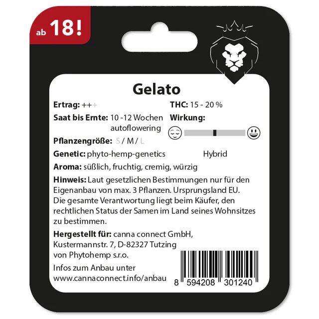 Hanfsamen Gelato autoflowering 4 Seed Pack