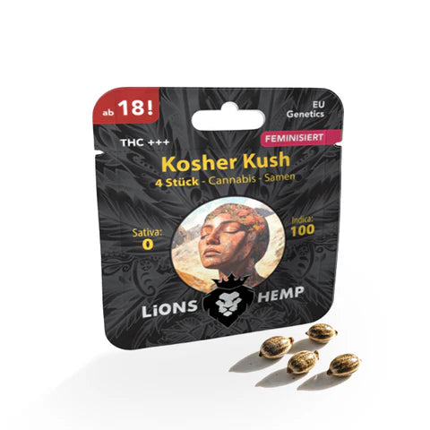 Hanfsamen Kosher Kush feminisiert 4 Seed Pack