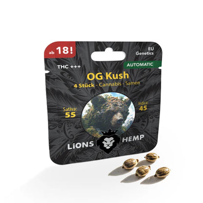 Hanfsamen OG Kush autoflowering 4 Seed Pack