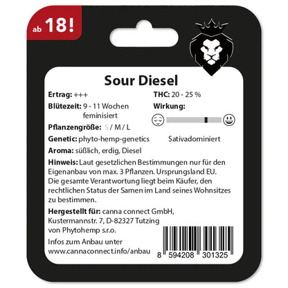 Hanfsamen Sour Diesel feminisiert 4 Seed Pack