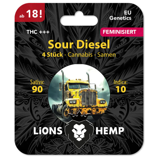 Hanfsamen Sour Diesel feminisiert 4 Seed Pack
