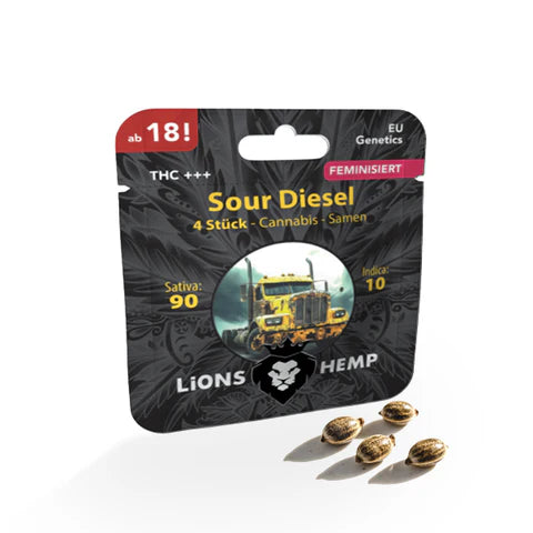 Hanfsamen Sour Diesel feminisiert 4 Seed Pack