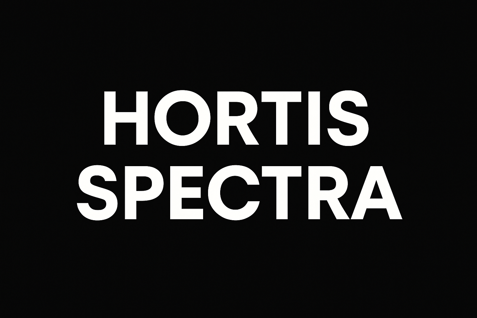 Schwarzer Hintergrund mit der aufschrift Hortis Spectra