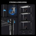 2025 Newest Version Spider Farmer 4 Tier Plant Stand With Grow Lights 108W , Plant Shelf with 1680D Grow Tent for Indoor Plant and Greenhouse